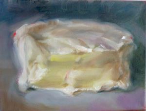 Camembert, 18 cm x 24 cm/ Okt. 2016/ Öl auf Lwd.