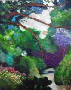 Berggarten , 2009, 100 x 80 cm, Öl a. Lwd.
