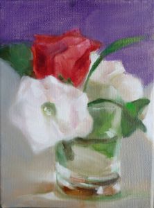 Rose und Winde,  2013, 24 x 18, Öl a. Lwd.