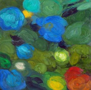 Grün-Blau, Juli 2006, Öl auf Leinwand, 80 x 80 cm