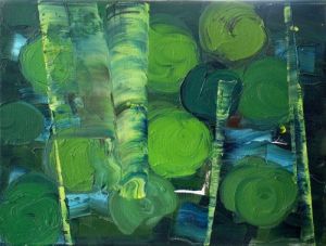 Waldstück, September 2006, Öl auf Leinwand, 30 x 40 cm