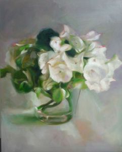 Hortensie II, 2014, 100 x 80 cm, Öl a. Lwd.