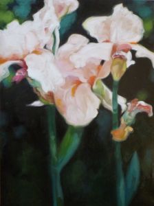 Grosse Iris, 2012, 120 x 90 cm, Öl a. Lwd.
