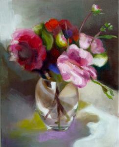 Vasenblumen, 2014, 60 x 40 cm, Öl a. Lwd.
