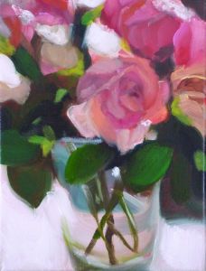 Rosen II,  2013, 24 x 18 cm, Öl a. Lwd.