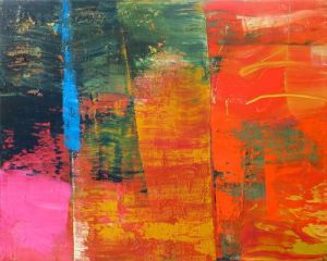 Rotes Feld, März 2006, Öl auf Leinwand, 40 x 50 cm
