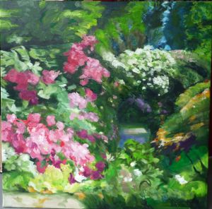 Frühlingsblüher, 2010, 100 x 100 cm, Öl a. Lwd.