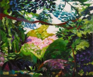 Berggarten IV, 2009, 100 x 120 cm, Öl a. Lwd.