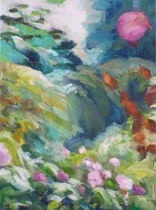 Rote Blätter, 2011, 40 x 30 cm, Öl a. Lwd.