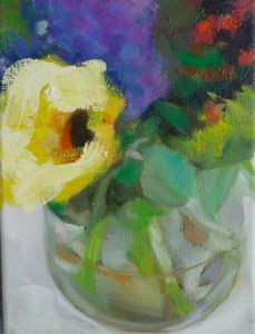 Sonnenblume II,  2013, 24 x 18, Öl a. Lwd.