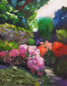 Berggarten V, 2009, 100 x 80 cm, Öl a. Lwd.