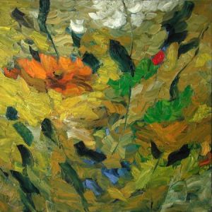 Ohne Titel / Nr. 9, Dezember 2003, Öl auf Leinwand, 100 x 100 cm