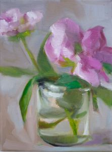Päonie, 2013, 24 x 18 cm, Öl a. Lwd.