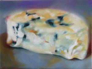 Weichkäse, 18 cm x 24 cm/ Dez.. 2016/ Öl auf Lwd.