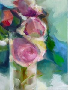 Rosen III,  2013, 24 x 18 cm, Öl a. Lwd.