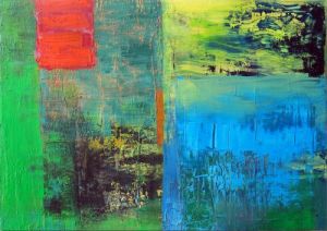 Kleines Rot, März 2006, Öl auf Leinwand, 50 x 70 cm
