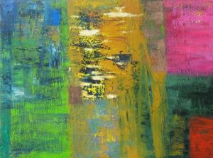 Landschaftliches, April 2004, Öl auf Leinwand, 60 x 80 cm